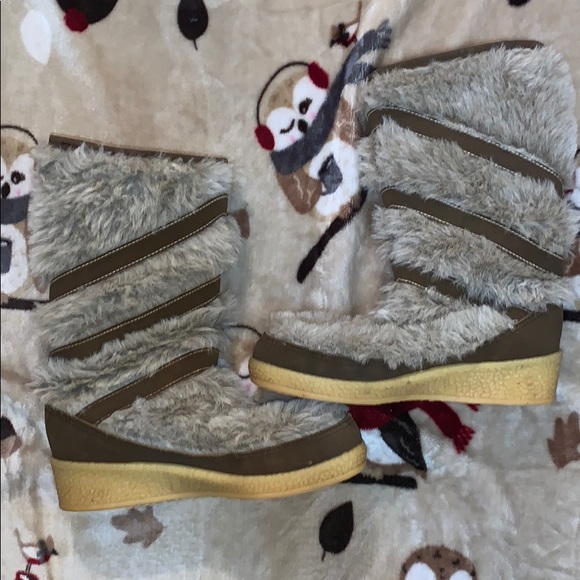 SnowLand Shoes - SnowLand Vintage Apres Ski Faux Fur